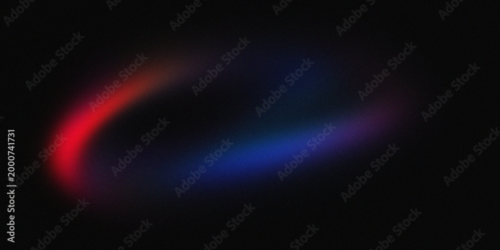 Fototapeta premium Abstract ethereal light streaks in deep dark space with red blue and purple hues creating a mystical atmospheric glow.