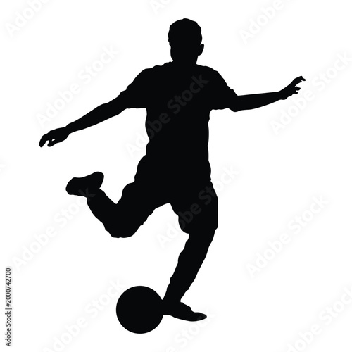 football player silhouette vector illustration.
