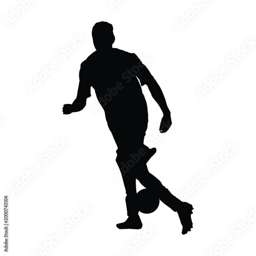 football player silhouette, vector illustration.