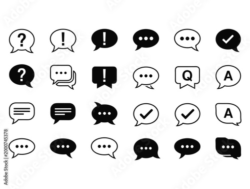 Chat and Messaging Speech Bubble Icon Set