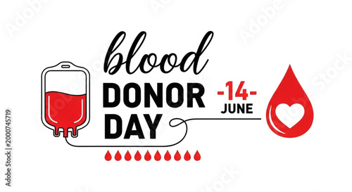 World Blood Donor Day Awareness Campaign Graphic for Healthcare Promotion and Charity Support