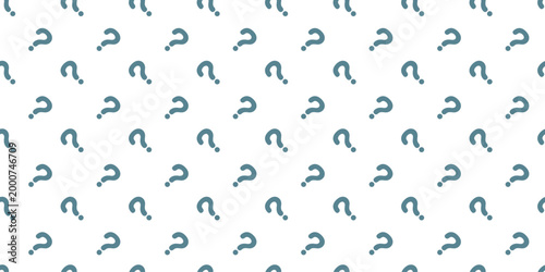 はてなマークのシームレスパターン背景 シンプルな疑問符テクスチャ Seamless Question Mark Pattern Background Simple FAQ Texture
