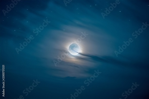 Moonlight Cloudy Night Sky Background