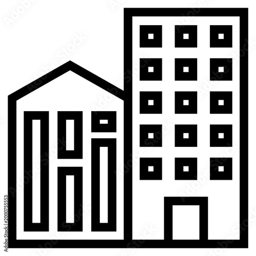 building vector sketch icon