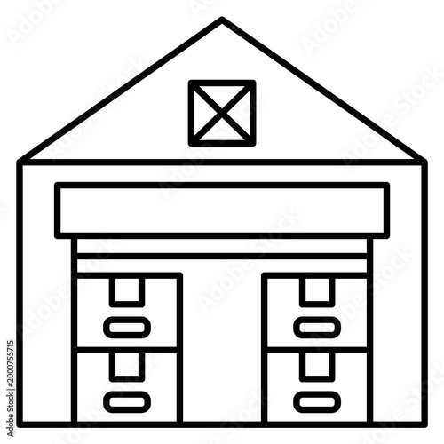 building vector sketch icon