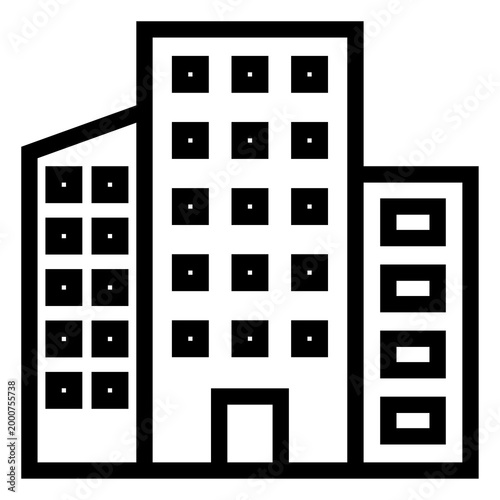 building vector sketch icon