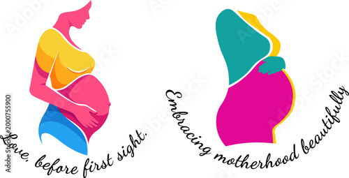 Celebrating motherhood a vibrant illustration of pregnancy and body positivity