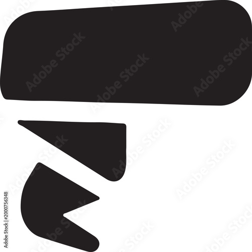 black and white arrow