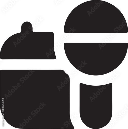 vector set of black and white