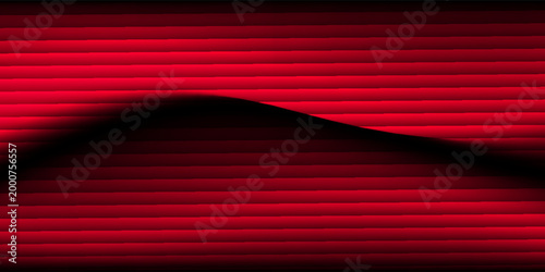 Abstract dark red gradient background with horizontal lines and a smooth fluid shadow effect. Modern digital technology backdro