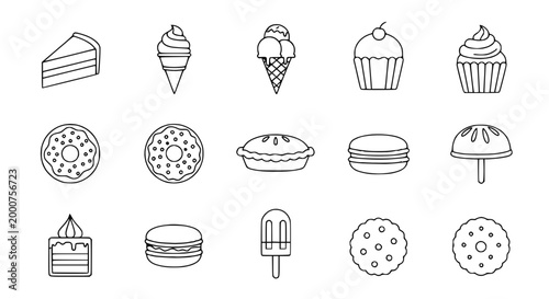 Dessert Icon Set: Sweet Treats Collection