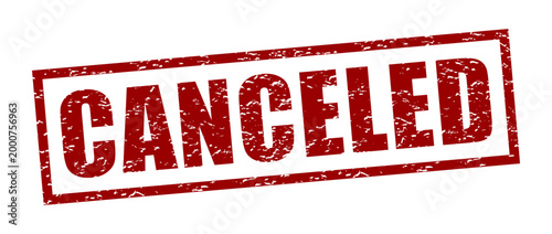 Canceled Sign Word Text Rubber Stamp Grunge Effect Vector Illustration