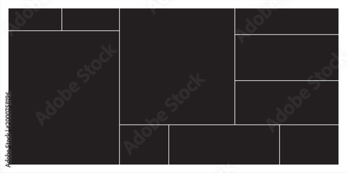 Mosaic collage pictures collection. Collage mood board grid template. Set of presentation backgrounds. Photo layout. Album Gallery banner vector illustration.eps,10