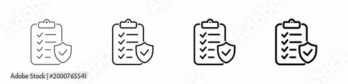 Quality Control and Laboratory Validation Line Art Icon Vector Illustration Editable