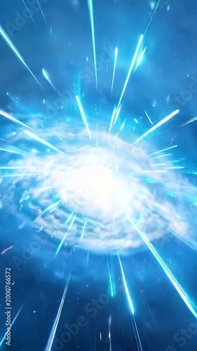 A Mesmerizing Cosmic Spiral: Capturing the Stunning Beauty and Energy of a Vibrant Galaxy in Stunning Blue and White Light