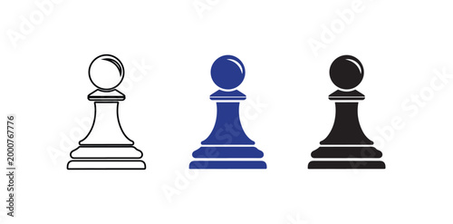 Chess bishop silhouettes a study in color and form minimalist design