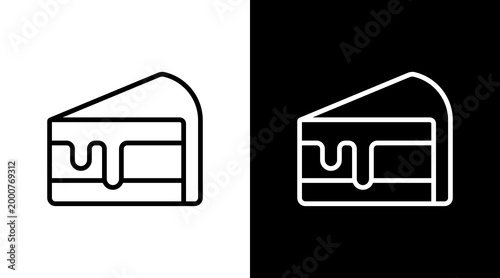 Cake White Icon Set Design