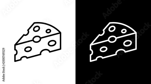 Cheese White Icon Set Design