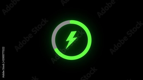Glowing Pulse Dot Loading Animation on Black Background, Minimal Light Signal Loop, Abstract Energy Loading Indicator