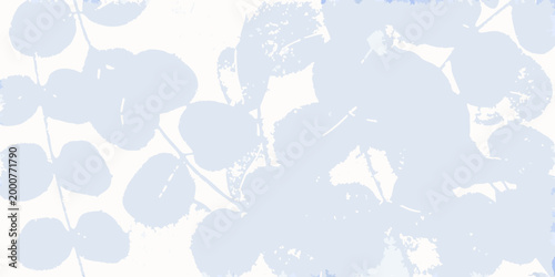 soft arrangement of blue leaves using stippling technique high quality professional detailed modern elegant stylish