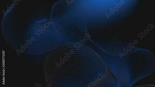 Abstract blue digital art a gradient of darkness and light