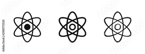 Atomic Structure and Science Physics Icon Set