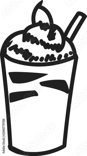 Whipped Cream Chocolate Frappe