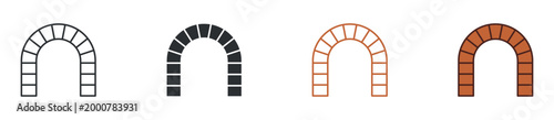 Photos Arch doorway icon set