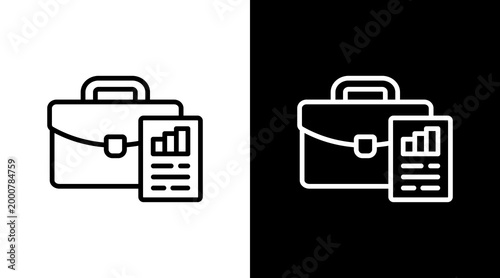 Portfolio White Icon Set Design