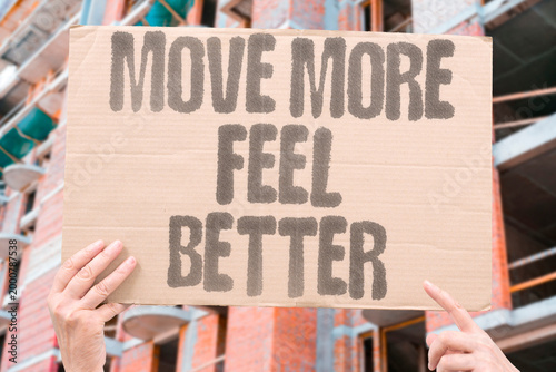 фотографія "Move More Feel Better" research confirms regular motion measurably correlates with improved adult mood