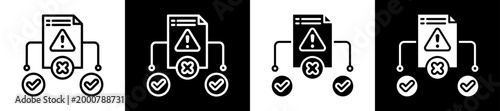Fault Tolerance Icon Set In Black And White Filled Style Collection