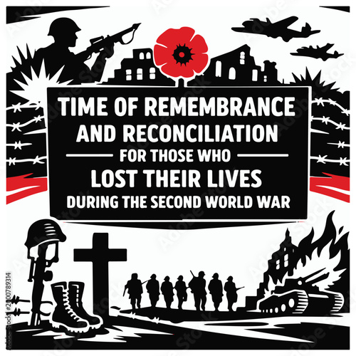 Time of Remembrance and Reconciliation for World War II Victims Awareness Flyer