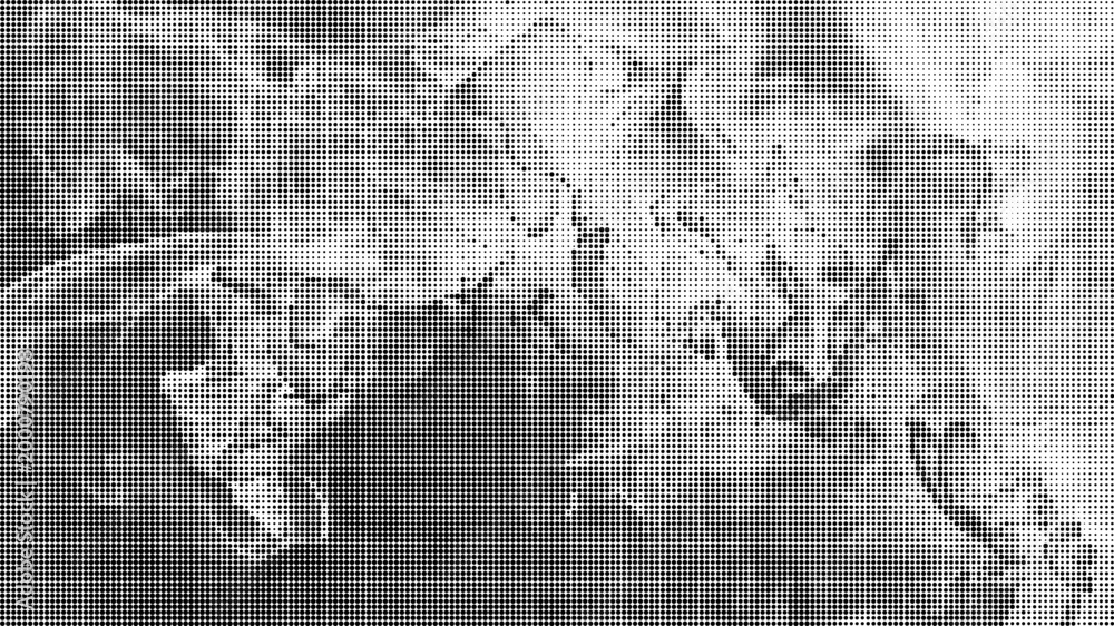 Fototapeta premium Abstract black and white halftone dotted texture background