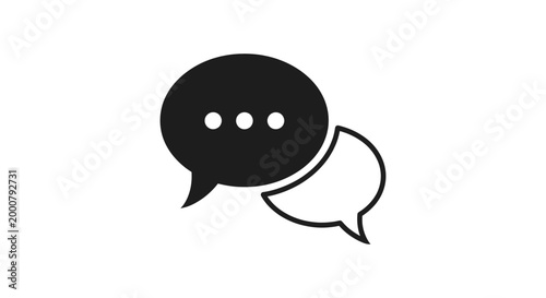 Chat and communication concept with speech bubbles icon