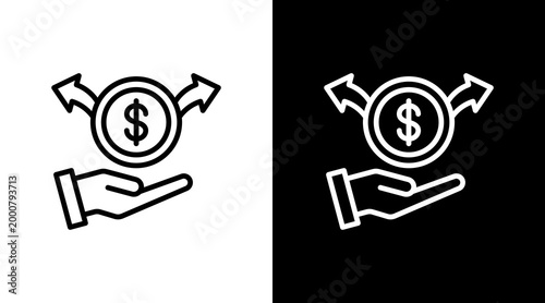 Expenses White Icon Set Design