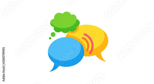 Speech Bubbles Communication Conversation Dialogue Chatting.
