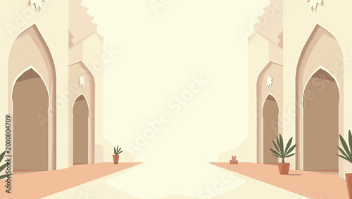 This serene image depicts a clean, modern interior corner with soft color palette. Ideal for backgrounds, website design, or illustrating concepts of 