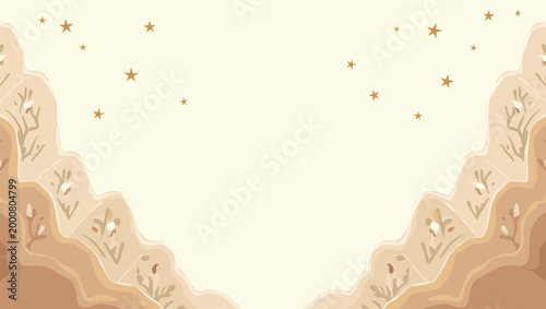 A tranquil and minimalist beach scene. Evokes relaxation and serenity, suitable for wellness, travel, or lifestyle content. Soft colors promote a calm