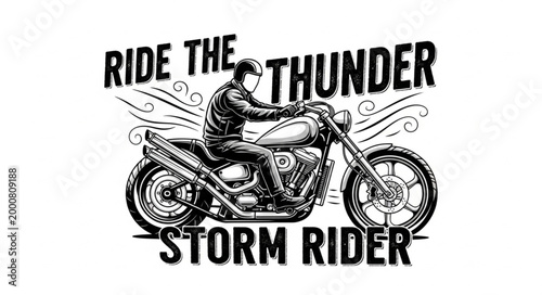 Storm Rider Motorcycle Graphic.