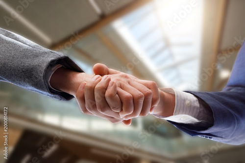 Business deal in modern office