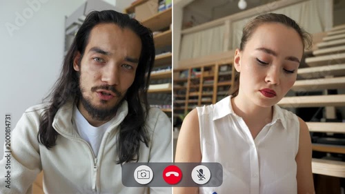 Students engage in online calls discussing their thoughts. Emotions vary from focus to confusion as they exchange ideas and interact with each other.