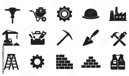 industrial black toolbox factory heavy collection maintenance graphic