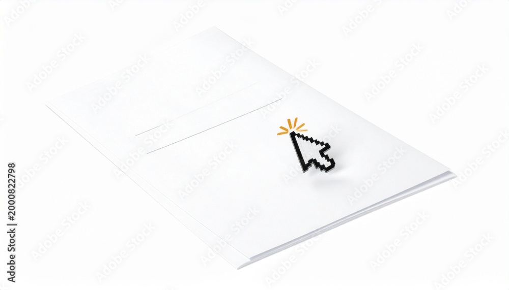 Obraz premium Mouse Cursor Clicking on Minimal Interface