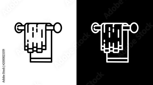 Sweat Towel White Icon Set Design