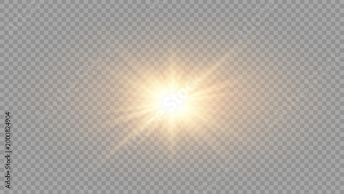 Vector transparent sunlight special lens flare light effect.	