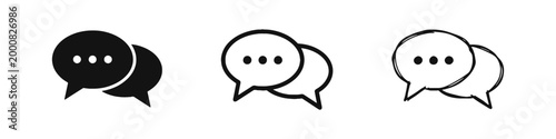 Speech Bubble Chat and Communication Icons Set