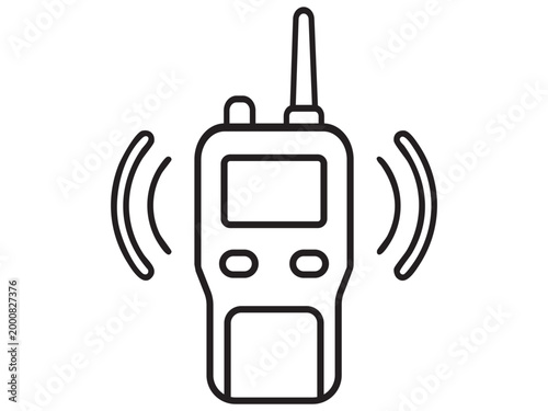 Minimalist radio walkie talkie vector graphic icon