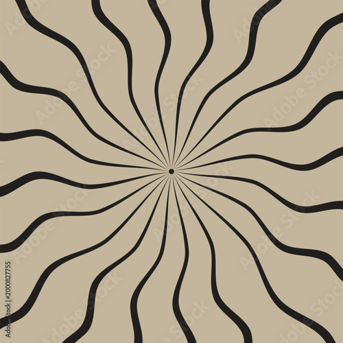 Φωτογραφία Abstract black and white swirling pattern design with a central point and radiating lines abstract swirling radiating illustration background contemporary decorative minimalist