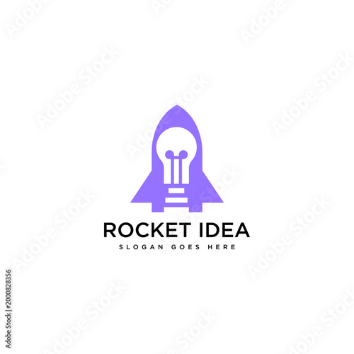 Innovation concept with rocket inside light bulb icon design  business and technology