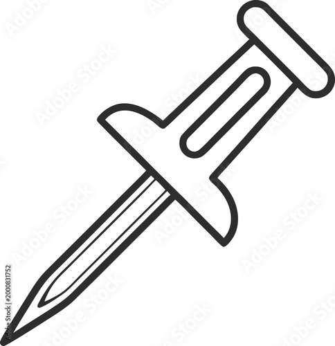 Standard Push Pin for Securing Documents and Memos on Bulletin Boards